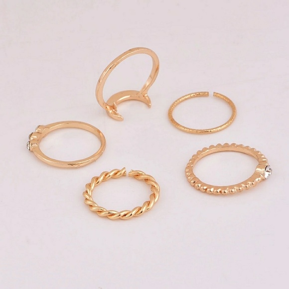 5 for $25 Set of 5 Midi Knuckle Rings - Picture 6 of 7